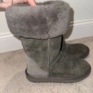 UGG Grey Classic Tall Shearling Boot